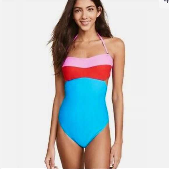 Diane Von Furstenburg color block one piece swimsuit - Picture 5 of 16